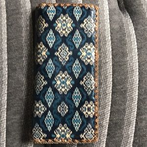 Blue ikat wallet